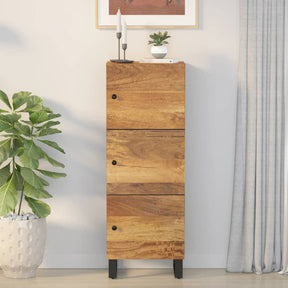 Vidaxl hoge kast met 3 deuren 40x33x110 cm massief mangohout en ijzer