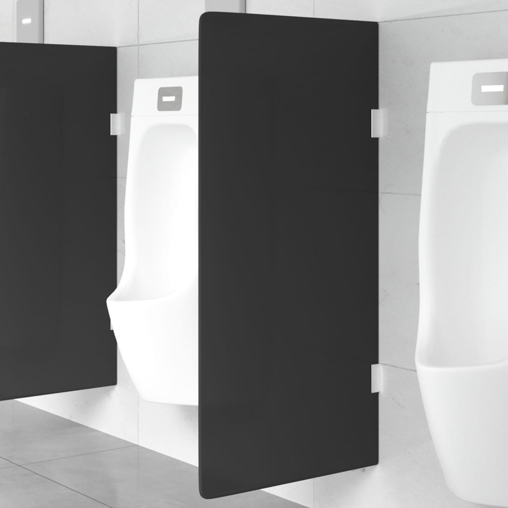 Vidaxx Urinal Wandmontage 90x40 cm Hartglas schwarz