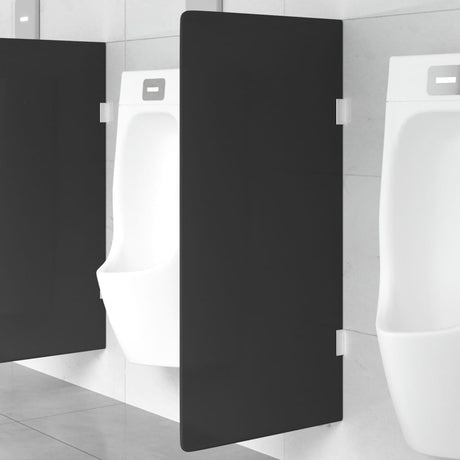 VidaXL Urinal-Trennwand zur Wandmontage, 90 x 40 cm, gehärtetes Glas, schwarz