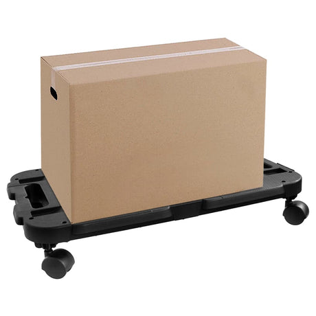Vidaxl transporttrolleys 2 st 200 kg polypropeen zwart