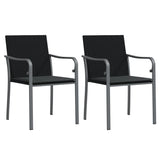 Vidaxl tuinstoelen 2 st met kussens 56x59x84 cm poly rattan zwart