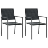 Vidaxl tuinstoelen 2 st 54x62,5x89 cm poly rattan zwart