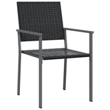 Vidaxl tuinstoelen 2 st 54x62,5x89 cm poly rattan zwart