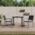 Vidaxl tuinstoelen 2 st 54x62,5x89 cm poly rattan zwart