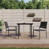 Vidaxl tuinstoelen 2 st 54x62,5x89 cm poly rattan zwart