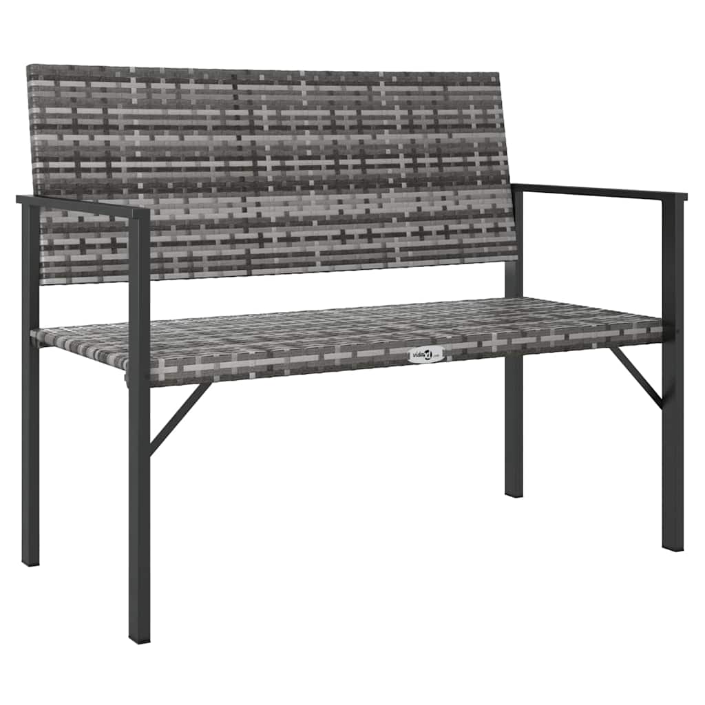 Vidaxl tuinbank 2-zits poly rattan grijs