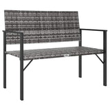 Vidaxl tuinbank 2-zits poly rattan grijs