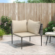 Vidaxl tuinhoekbank met kussens poly rattan grijs