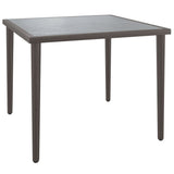 Vidaxl tuintafel 48x48x37 cm staal grijs