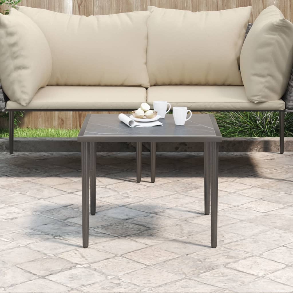 Vidaxl tuintafel 48x48x37 cm staal grijs