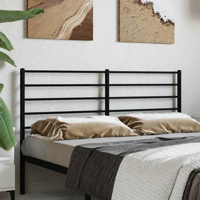 Vidaxl vervangend hoofdbord metaal zwart 120 cm