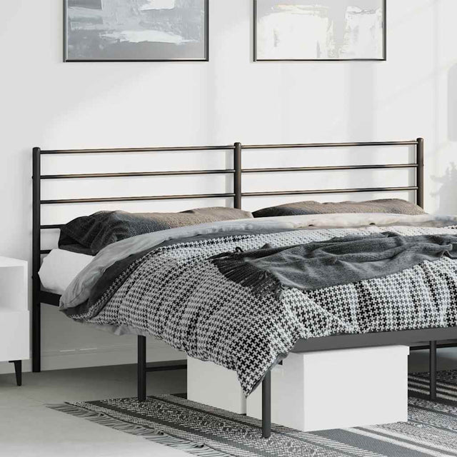 Vidaxl vervangend hoofdbord metaal zwart 180 cm