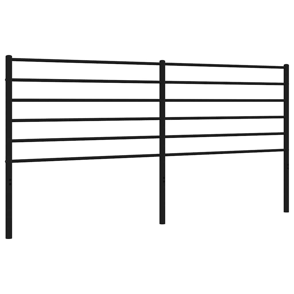 Vidaxl vervangend hoofdbord metaal zwart 193 cm