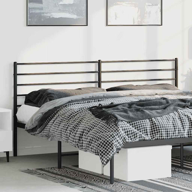 Vidaxl vervangend hoofdbord metaal zwart 193 cm