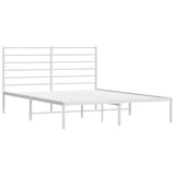 Vidaxl bedframe met hoofdbord metaal wit 120x190 cm
