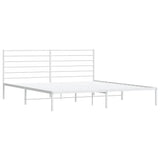 Vidaxl bedframe met hoofdbord metaal wit 180x200 cm