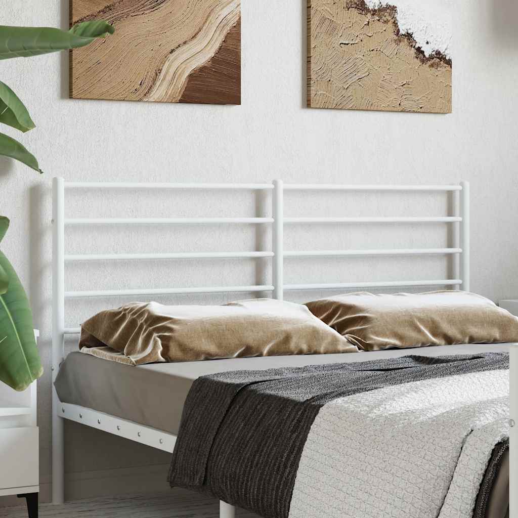 Vidaxl vervangend hoofdbord metaal wit 120 cm