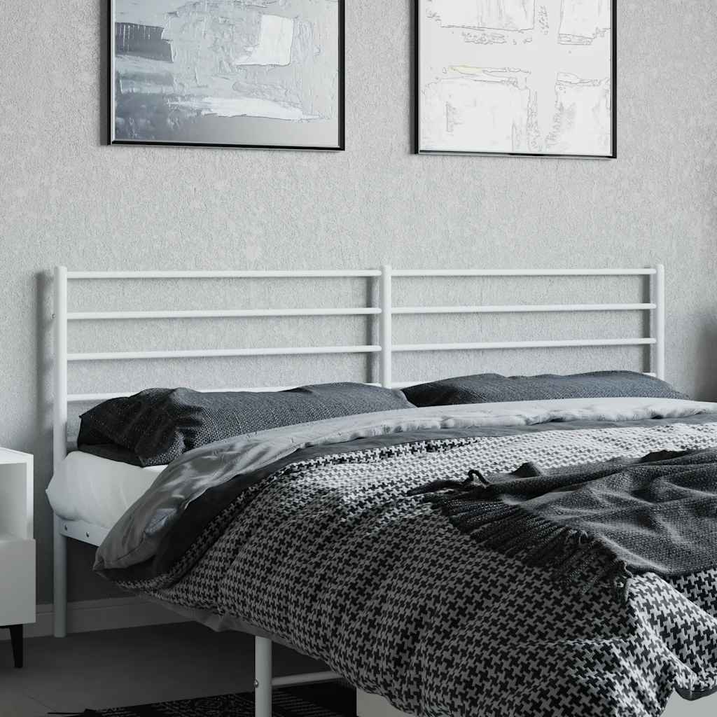 Vidaxl vervangend hoofdbord metaal wit 200 cm