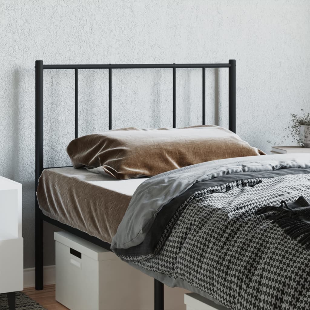 Vidaxl vervangend hoofdbord metaal zwart 80 cm