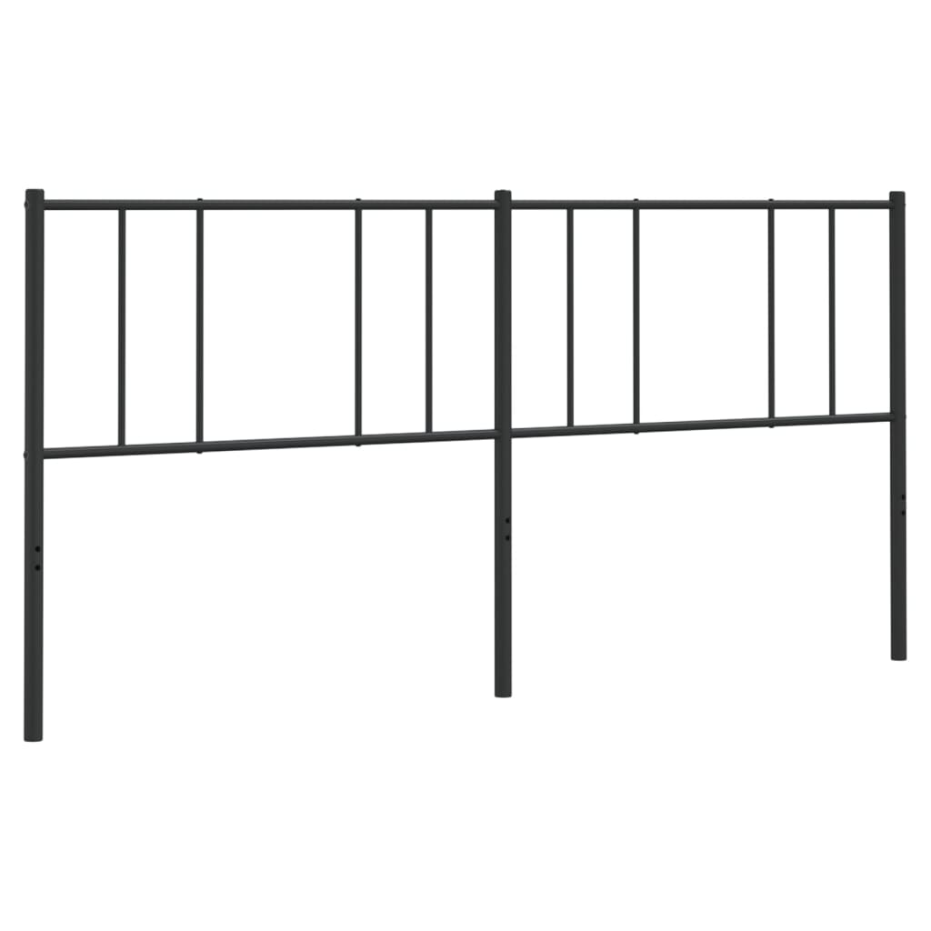 Vidaxl vervangend hoofdbord metaal zwart 200 cm
