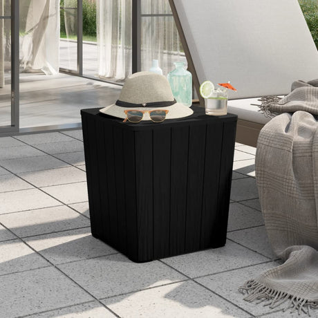 Vidaxl tuintafel met afneembaar deksel polypropeen zwart