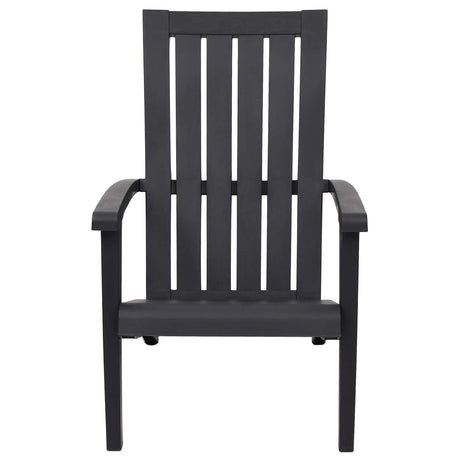 Vidaxl tuinstoel adirondack polypropeen zwart