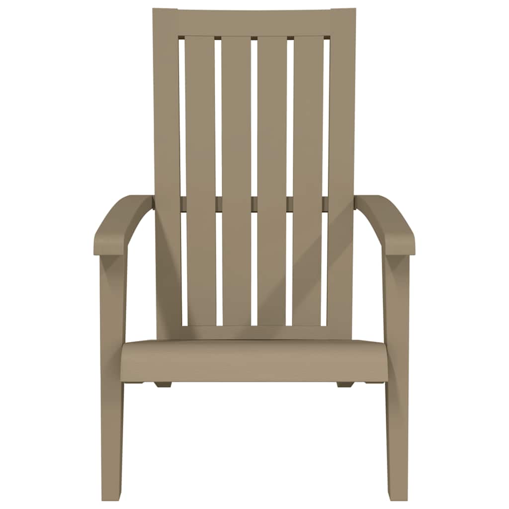 Vidaxl tuinstoel adirondack polypropeen lichtbruin