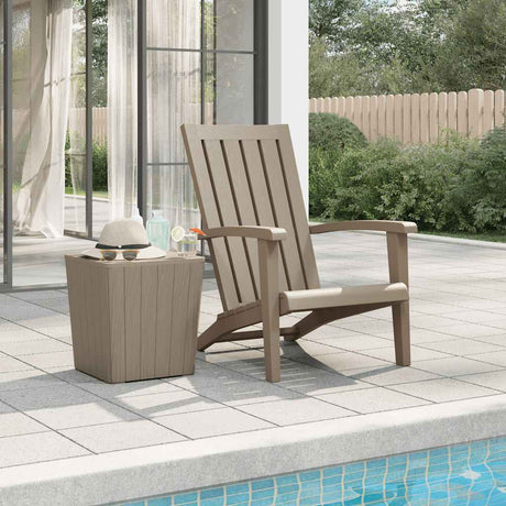 Vidaxl tuinstoel adirondack polypropeen lichtbruin