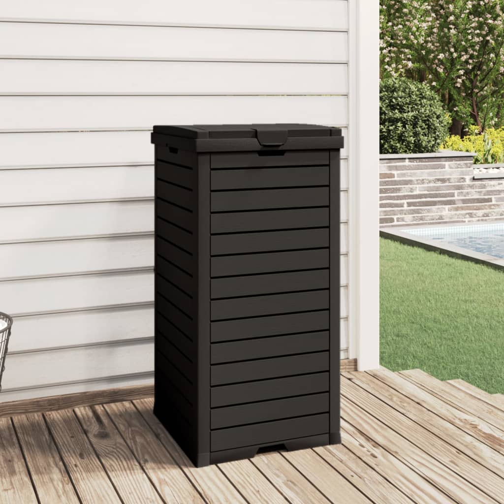 Vidaxx Outdoor-Mülleimer 41x41x86 cm Polypropylen schwarz
