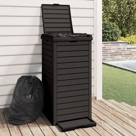 Vidaxx Outdoor-Mülleimer 41x41x86 cm Polypropylen schwarz