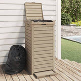 VidaXL Outdoor-Mülleimer 41x41x86 cm Polypropylen hellbraun