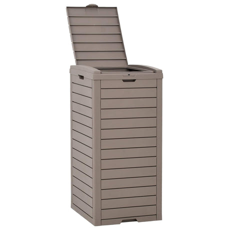 Vidaxx Outdoor-Mülleimer 41x41x86 cm Polypropylen hellbraun