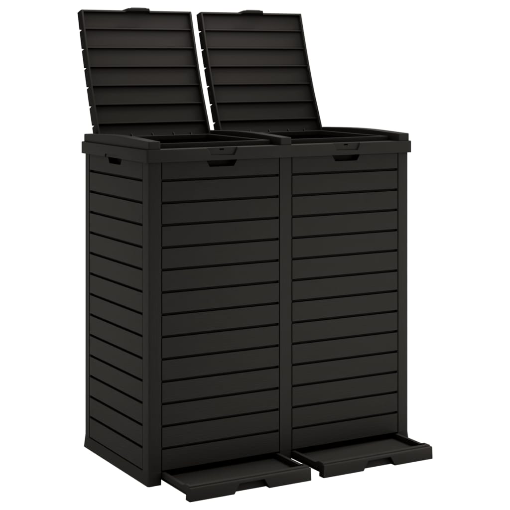 VidaXL Mülltonne für den Garten 78x41x86 cm Polypropylen schwarz