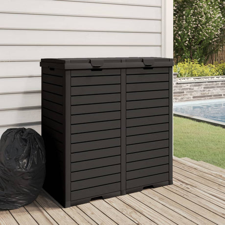 VidaXL Mülltonne für den Garten 78x41x86 cm Polypropylen schwarz