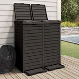 VidaXL Mülltonne für den Garten 78x41x86 cm Polypropylen schwarz