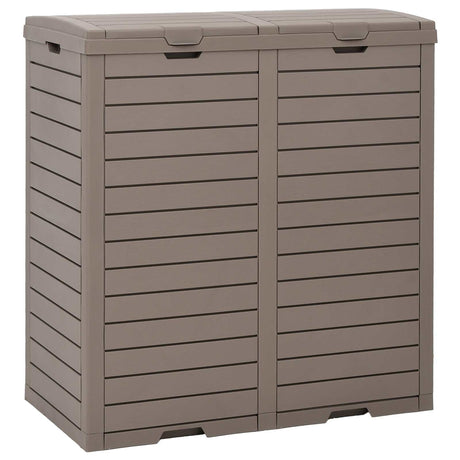 Vidaxx Outdoor-Mülleimer 78x41x86 cm Polypropylen hellbraun