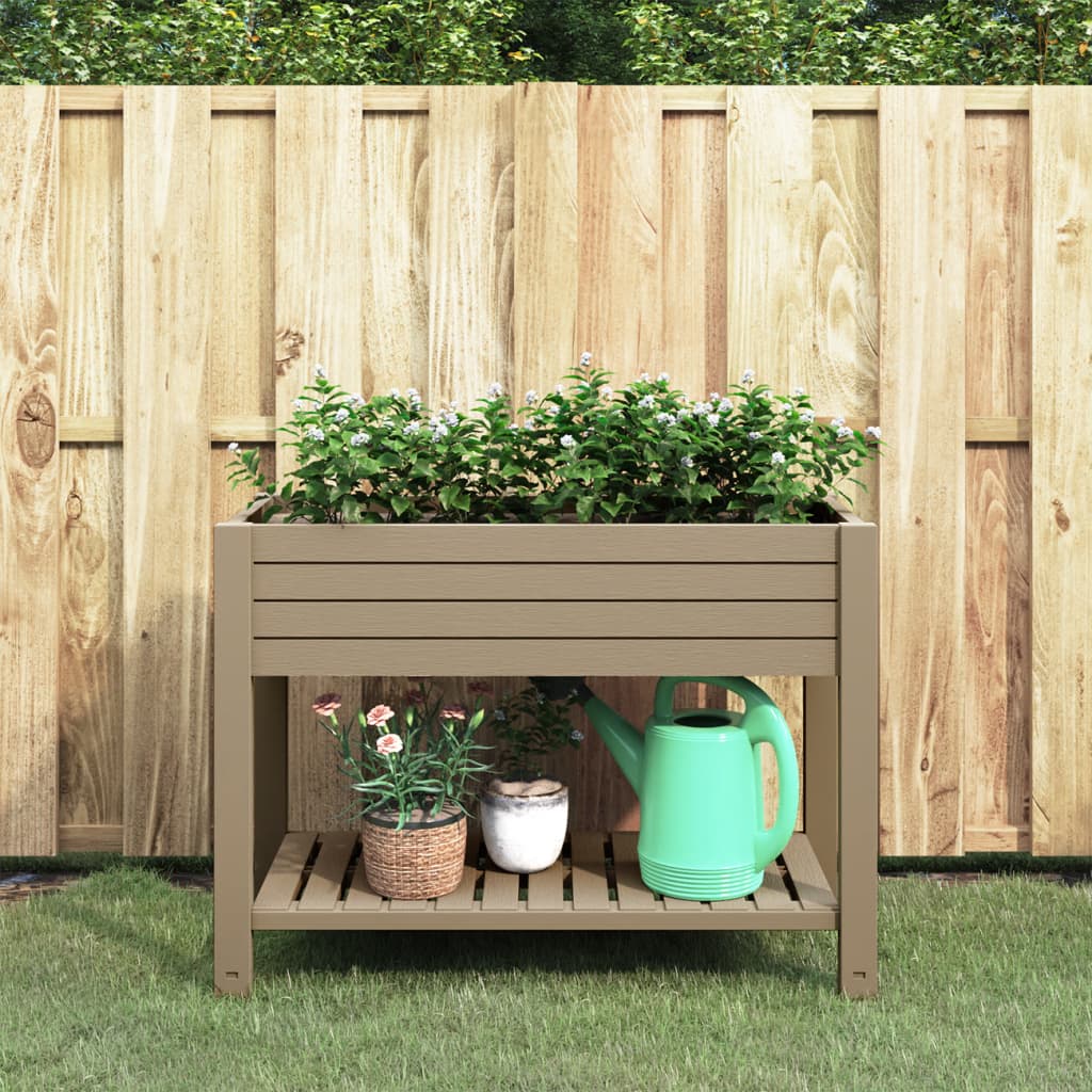 Vidaxx Pflanzgefäß erhöht 110x45x79 cm Polypropylen hellbraun
