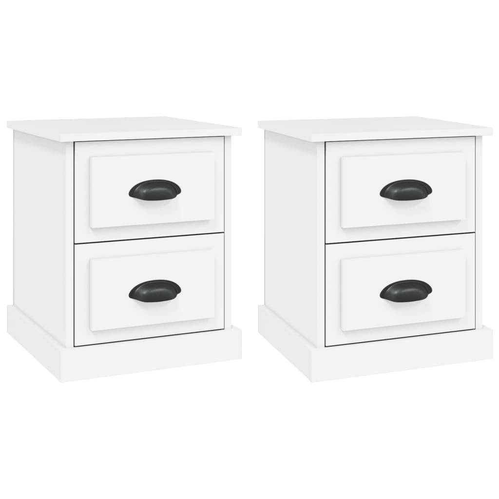 Vidaxl nachtkastjes 2 st 39x39x47,5 cm bewerkt hout wit