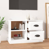Vidaxl tv-meubel 73x35,5x47,5 cm bewerkt hout hoogglans wit