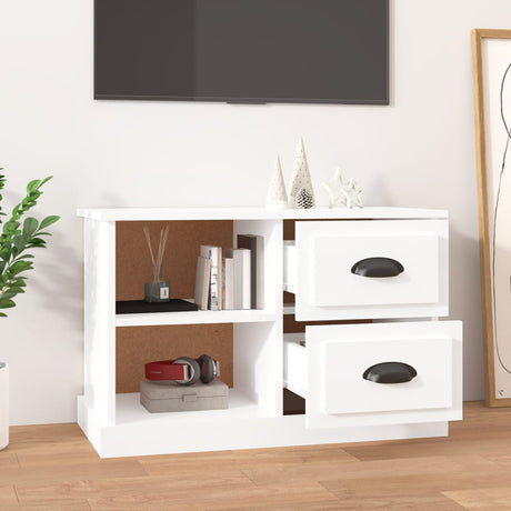 Vidaxl tv-meubel 73x35,5x47,5 cm bewerkt hout hoogglans wit