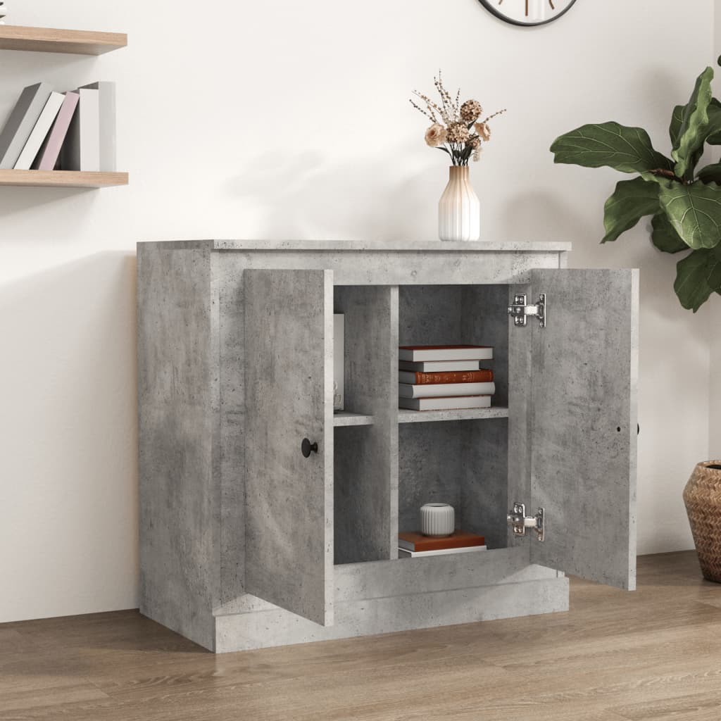 Vidaxl dressoir 70x35,5x67,5 cm bewerkt hout betongrijs
