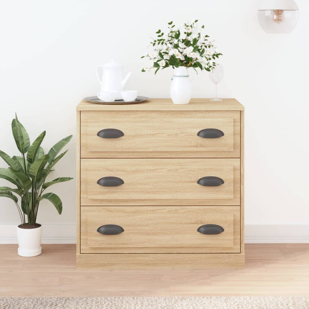 Vidaxl dressoir 70x35,5x67,5 cm bewerkt hout sonoma eikenkleurig
