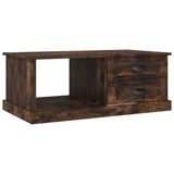 Vidaxl salontafel 90x50x35 cm bewerkt hout gerookt eikenkleurig