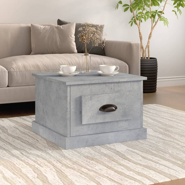 Vidaxl salontafel 50x50x35 cm bewerkt hout betongrijs