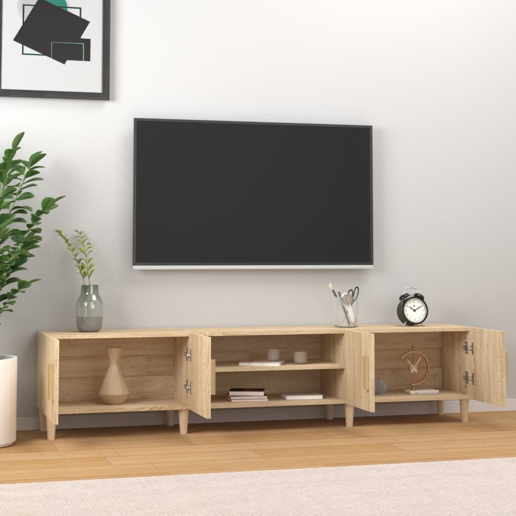 Vidaxl tv-meubel sonoma eiken 180x31,5x40 cm bewerkt hout