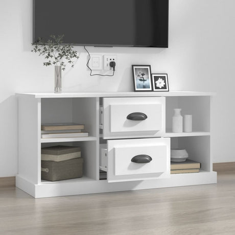 Vidaxl tv-meubel 99,5x35,5x48 cm bewerkt hout wit