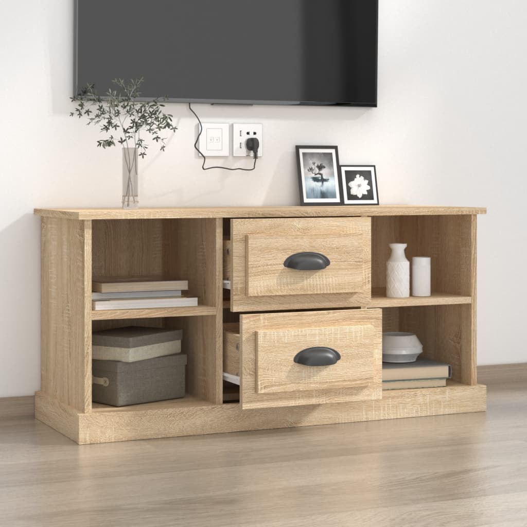 Vidaxl tv-meubel 99,5x35,5x48 cm bewerkt hout sonoma eikenkleurig