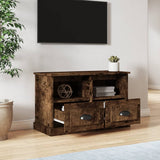 Vidaxl tv-meubel 80x35x50 cm bewerkt hout gerookt eikenkleurig