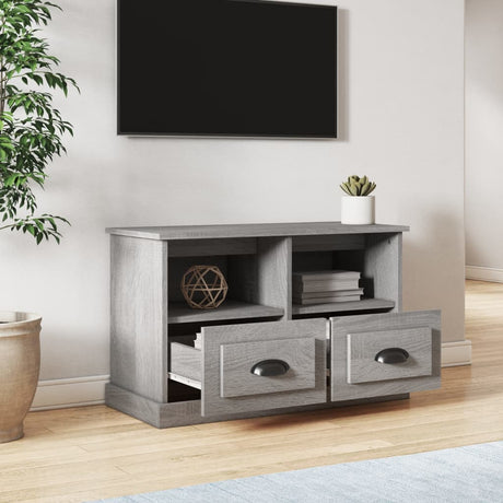 Vidaxl tv-meubel 80x35x50 cm bewerkt hout grijs sonoma eikenkleurig