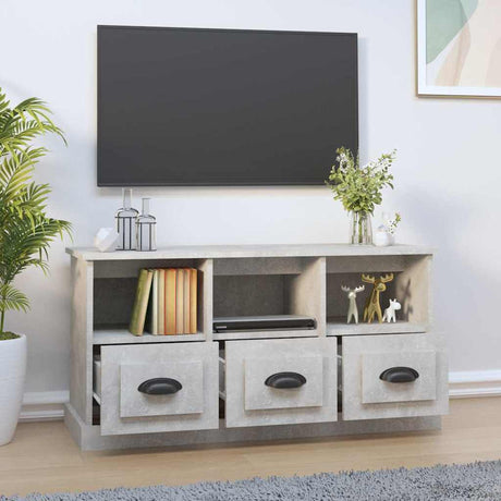 Vidaxl tv-meubel 100x35x50 cm bewerkt hout betongrijs